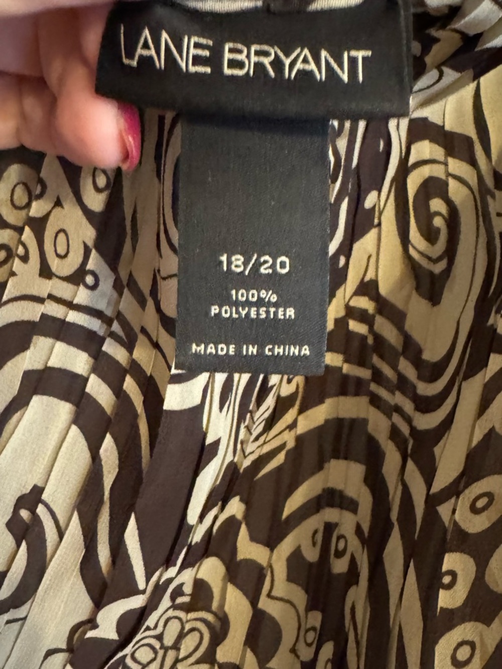 PRETTY Print Cap/Short Sleeve Blouse w/neckline tie detail   PLUS 18/20    #14 - Picture 9 of 9